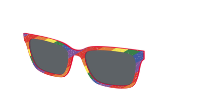 The Polarized Traditional Pride Flag Glitter Sun Top