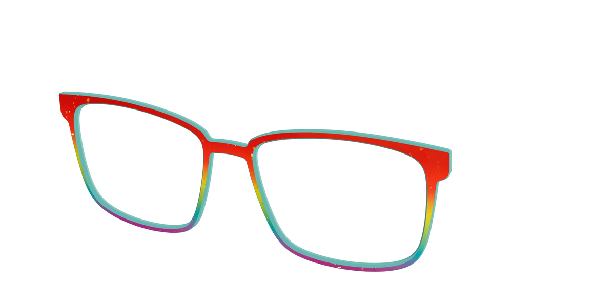The Spectrum Gradient with Gold Flakes