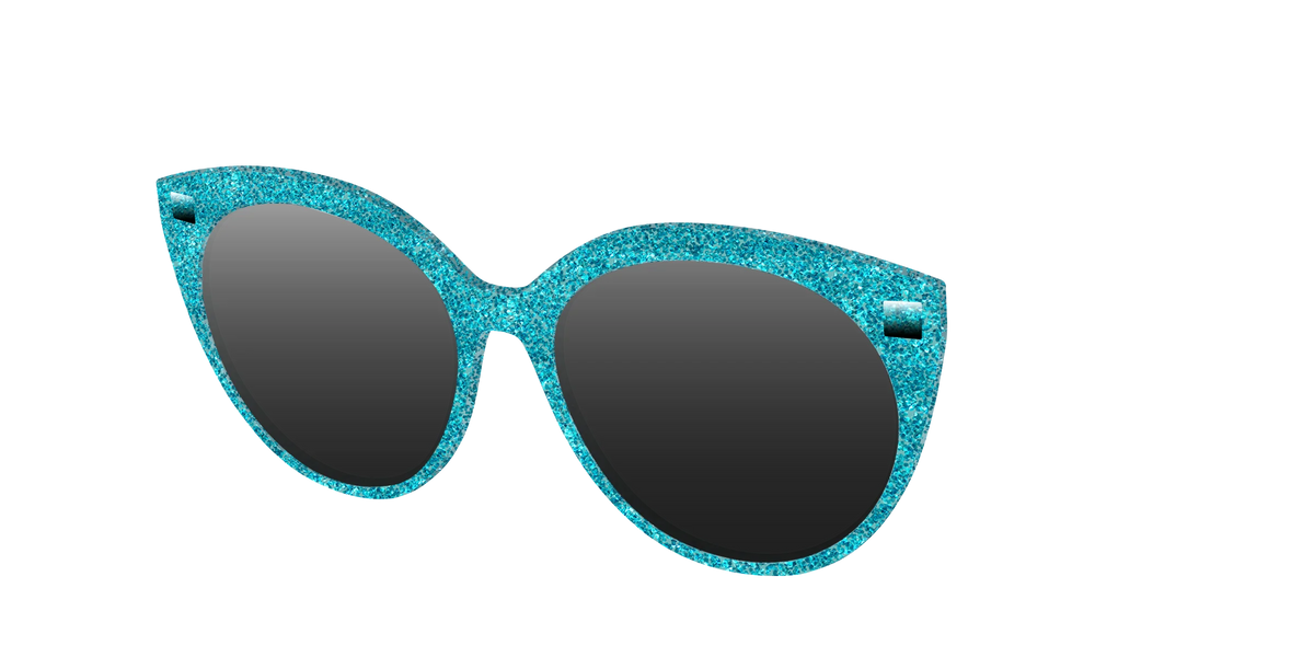 The Polarized Aquamarine Sparkle Sun Top
