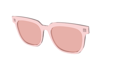 The Pink Crystal With Coral Pink Lens