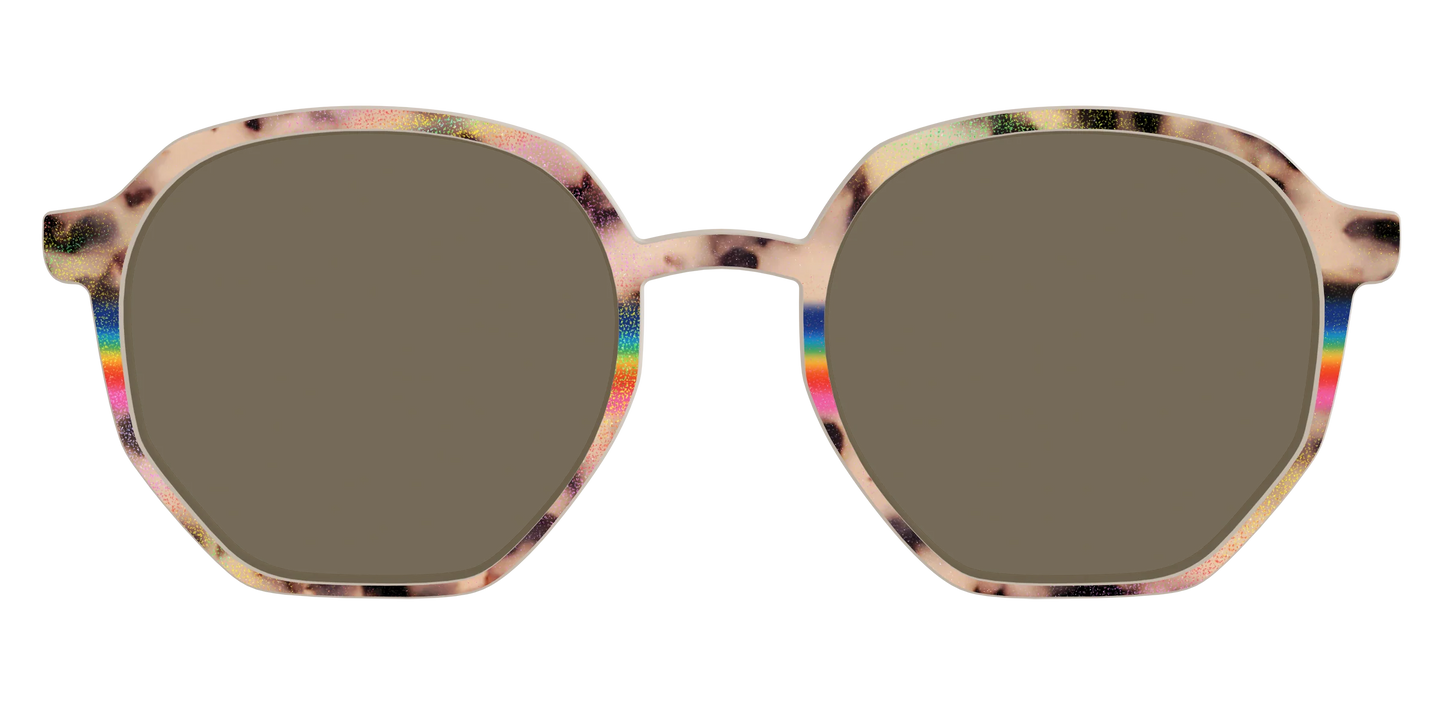 The Polarized Prism Split Tortoise Sun Top