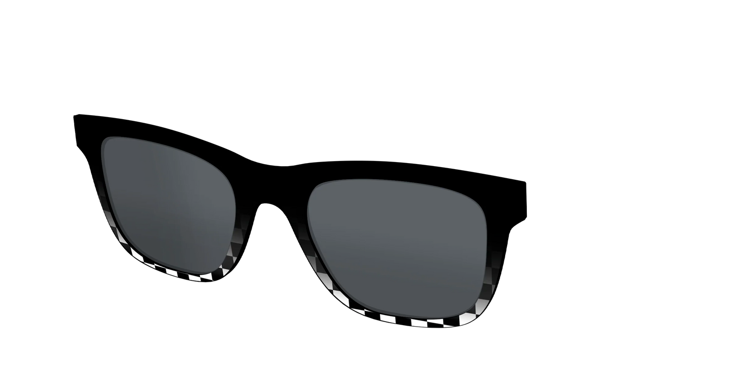 The Polarized Checkerboard Fade Sun Top