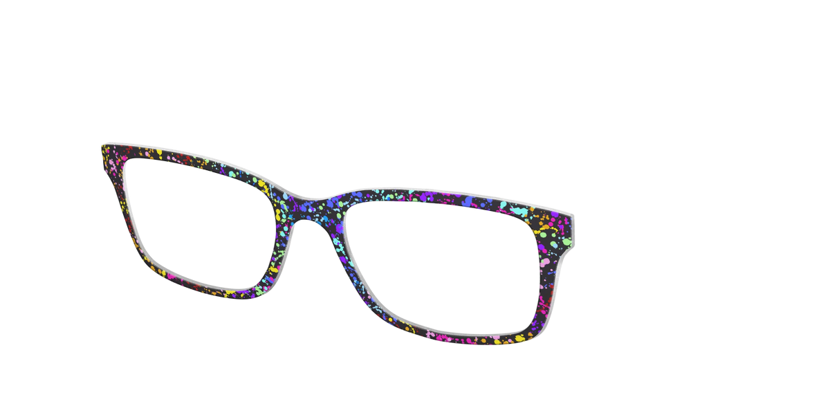 The Rainbow Splatter Black