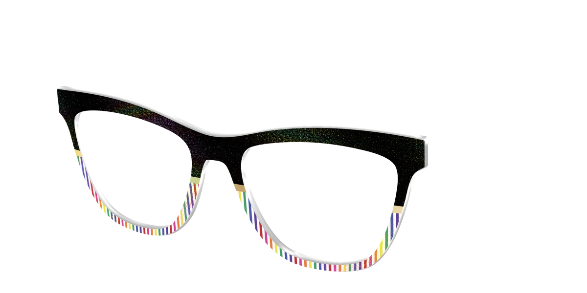 The Chic Pride Stripes Crystal with Gold Foil