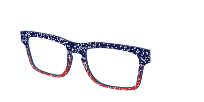 The Navy to Scarlet Gradient with Star Glitter
