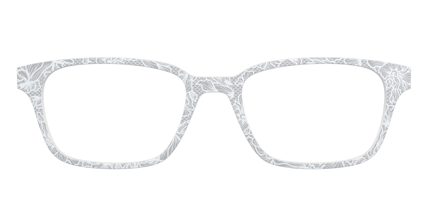 The Pale Gray Floral Lace
