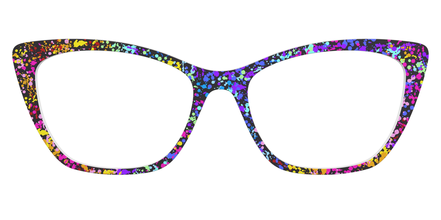 The Rainbow Splatter Black