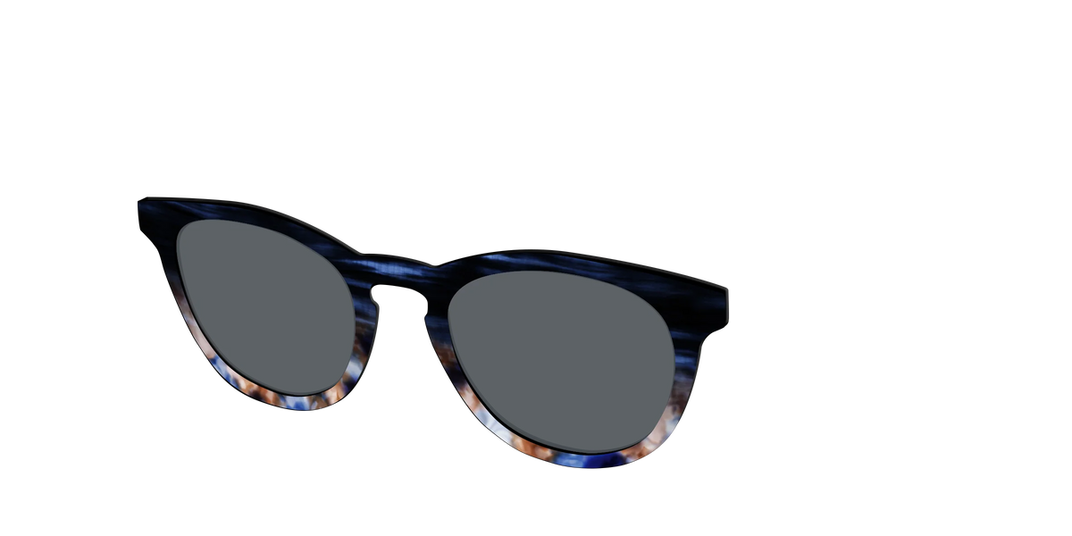 The Polarized Blue Horn Tortoise Sun Top