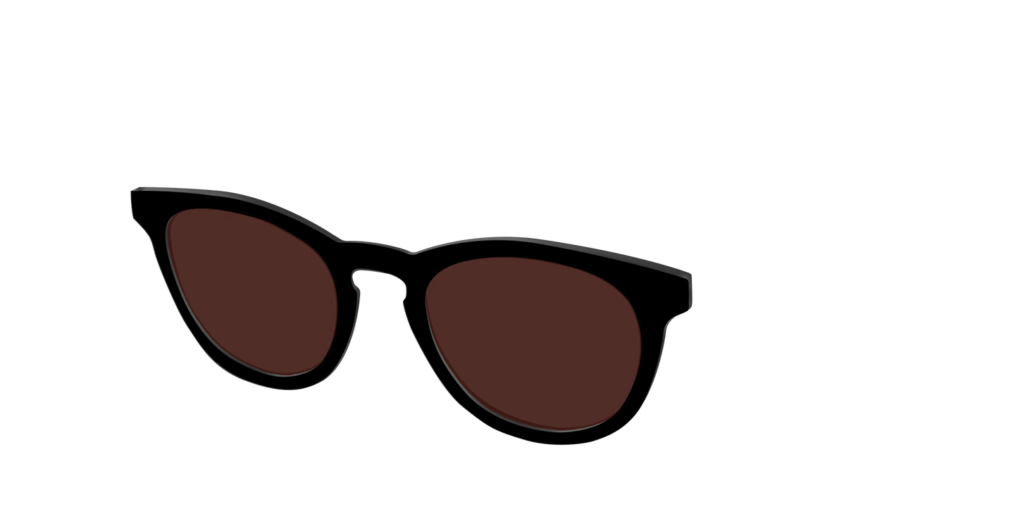 The Black with Brown Golf Lens