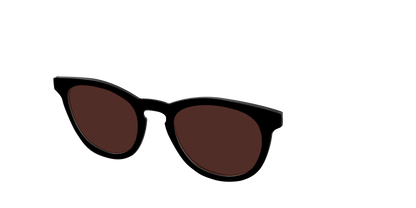 The Black with Brown Golf Lens