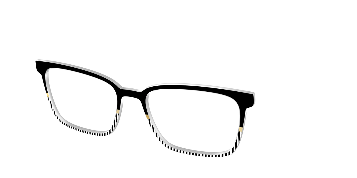 The Chic Stripes Crystal with Gold Foil