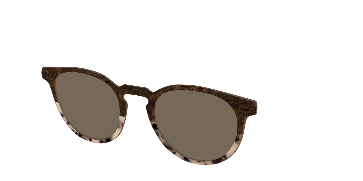 The Polarized Dark Oak Tortoise Split Sun Top