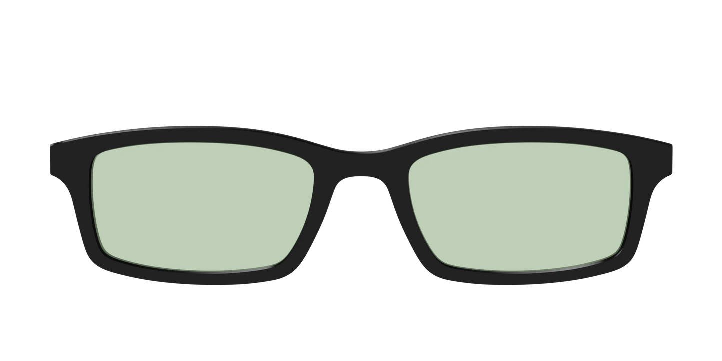 The Black With Sage Green Lens