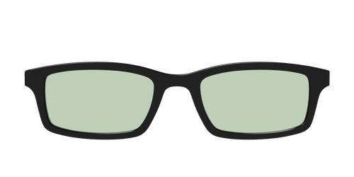 The Black With Sage Green Lens