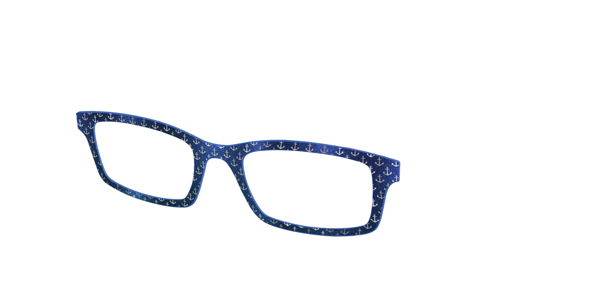 The Blue Shimmer with Silver Foil Anchors