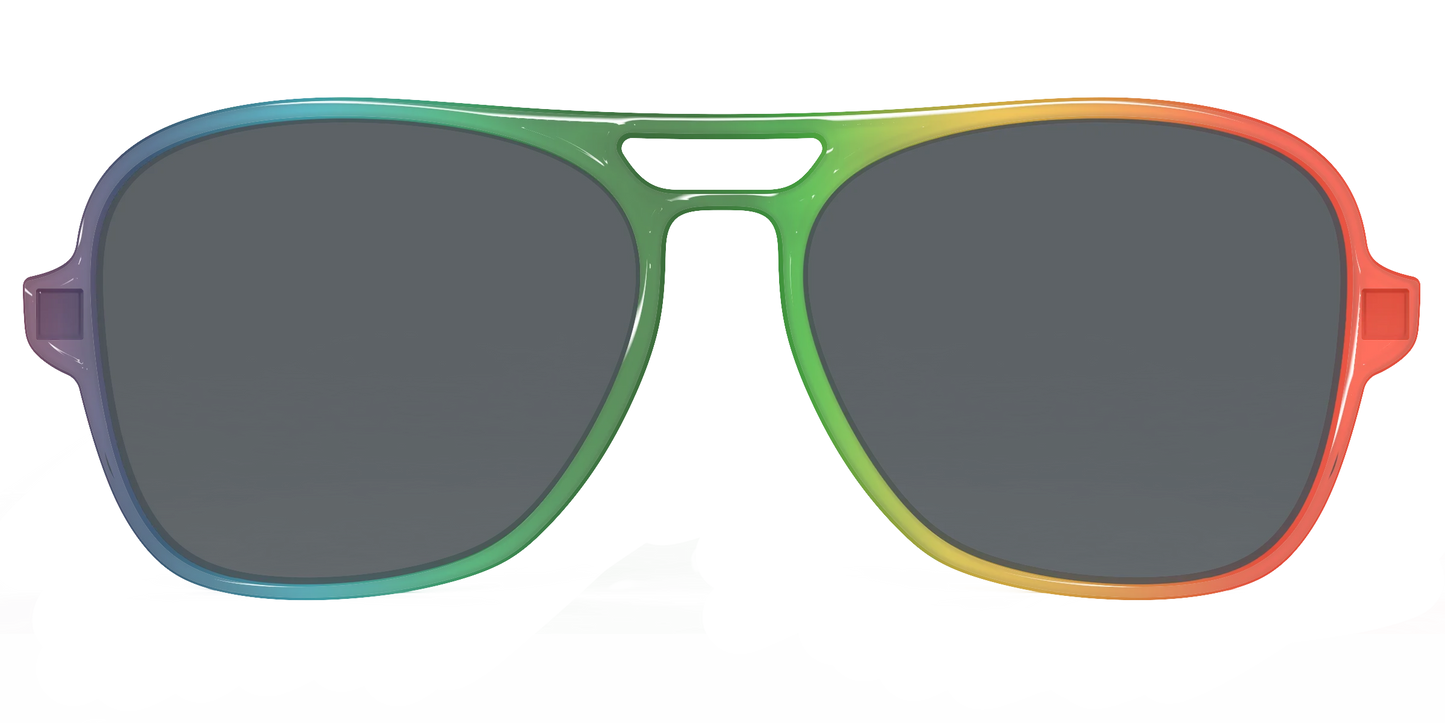 The Polarized Rainbow Gradient Sun Top
