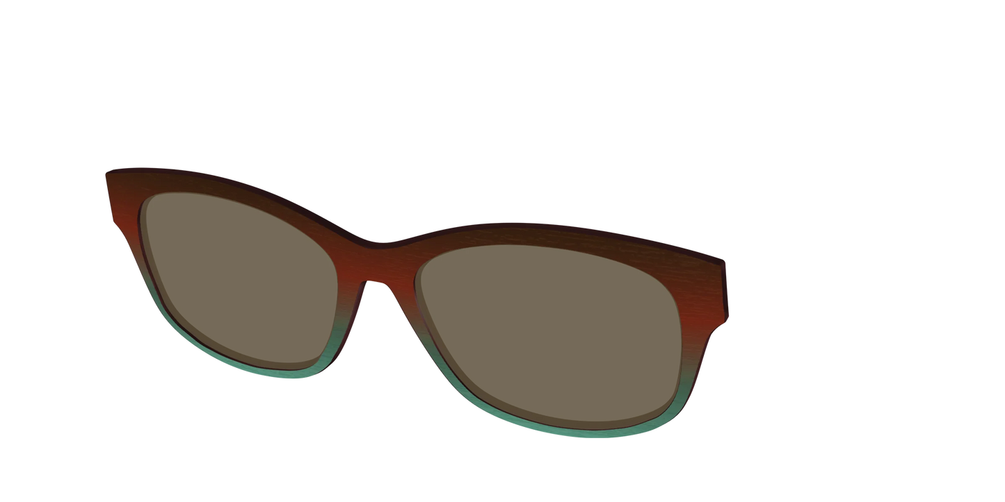 The Polarized Mahogany to Juniper Woodgrain Sun Top