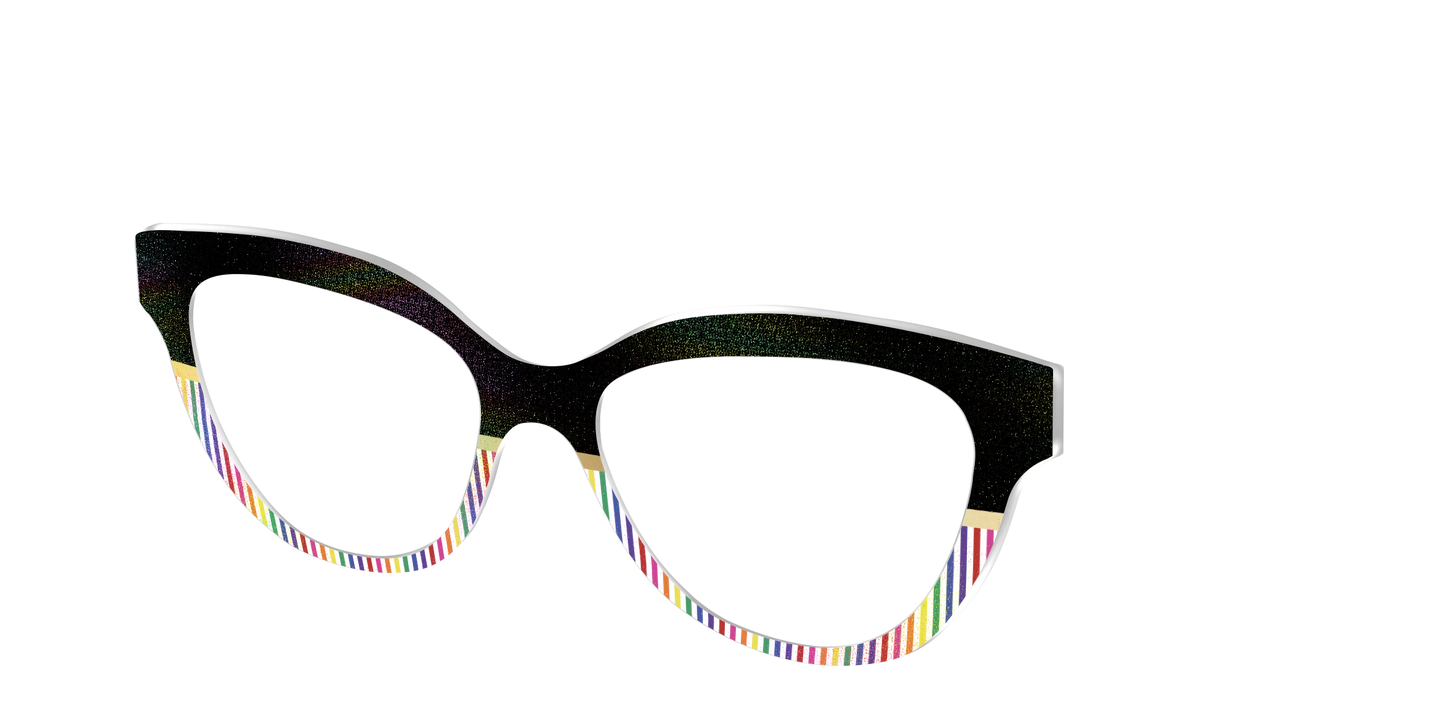 The Chic Pride Stripes Crystal with Gold Foil