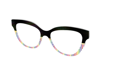 The Chic Pride Stripes Crystal with Gold Foil