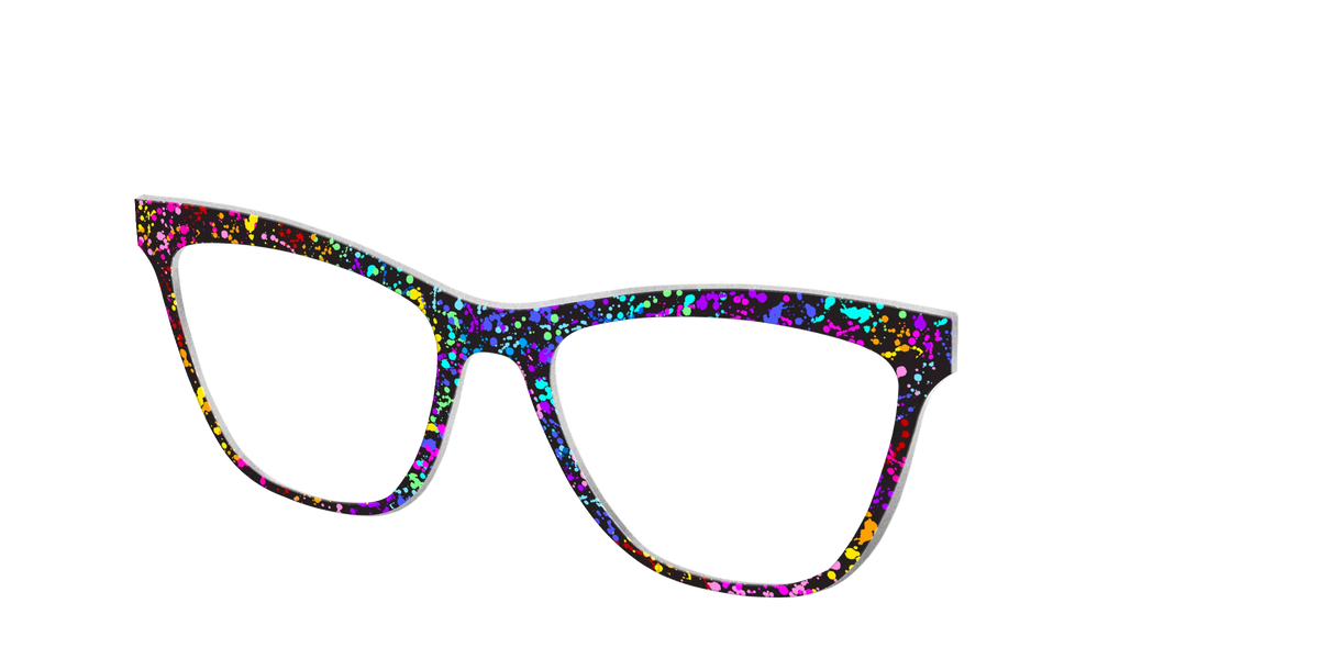 The Rainbow Splatter Black