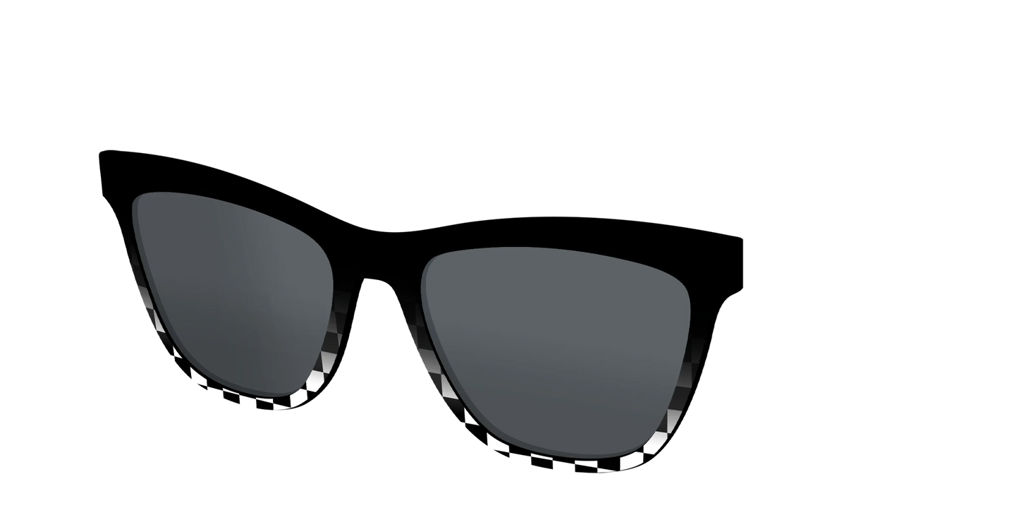 The Polarized Checkerboard Fade Sun Top