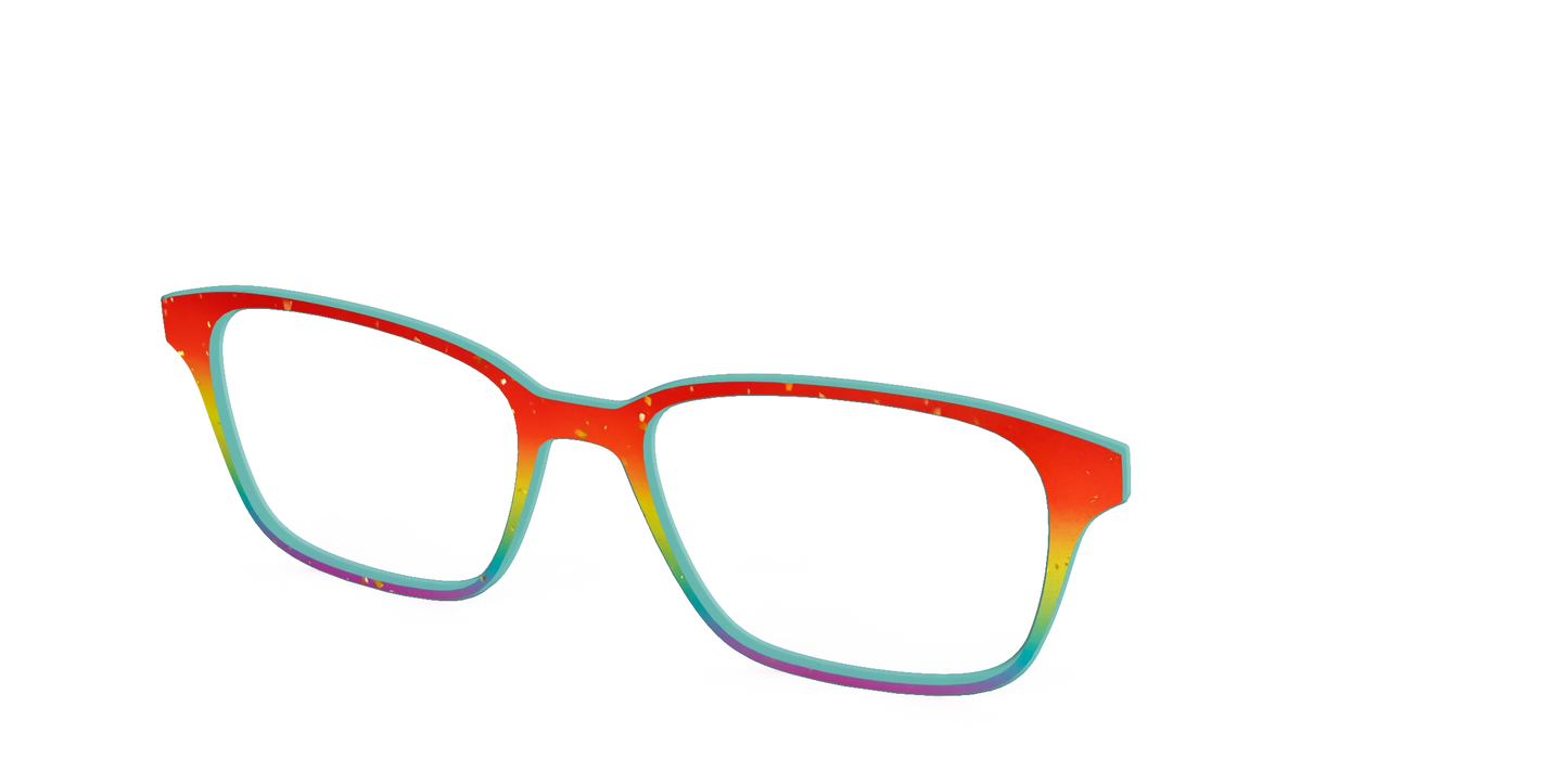 The Spectrum Gradient with Gold Flakes