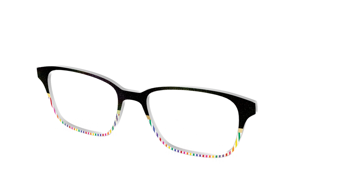 The Chic Pride Stripes Crystal with Gold Foil