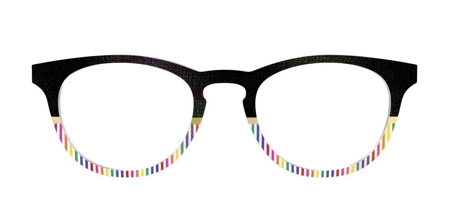 The Chic Pride Stripes Crystal with Gold Foil