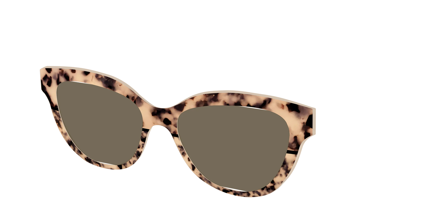 The Polarized Bisque Tortoise Split Sun Top
