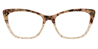 The Khaki Tortoise Crystal Split with Gold Flakes