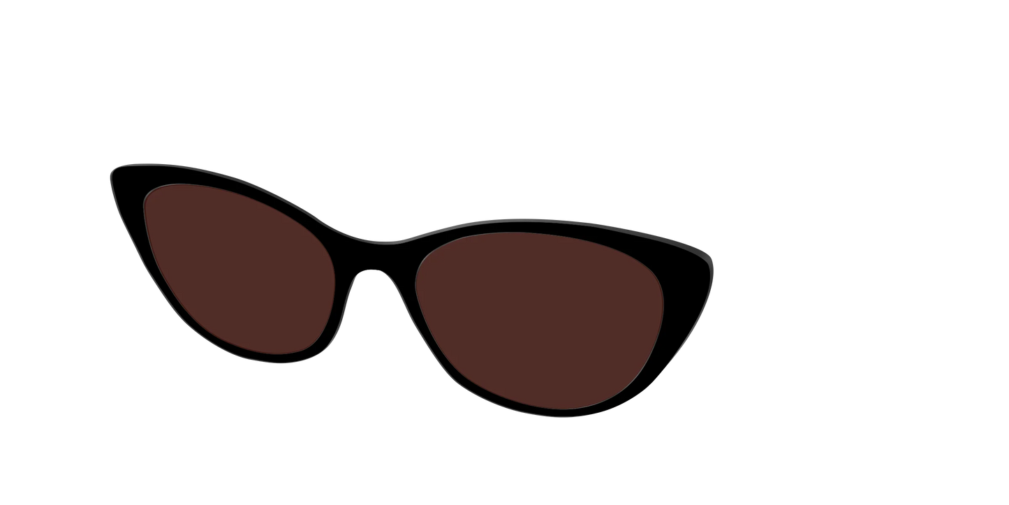 The Black with Brown Golf Lens