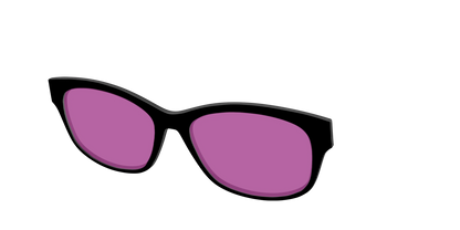 The Black with Violet Golf Lens