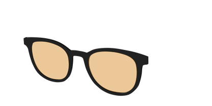 The Black With Umber Brown Lens