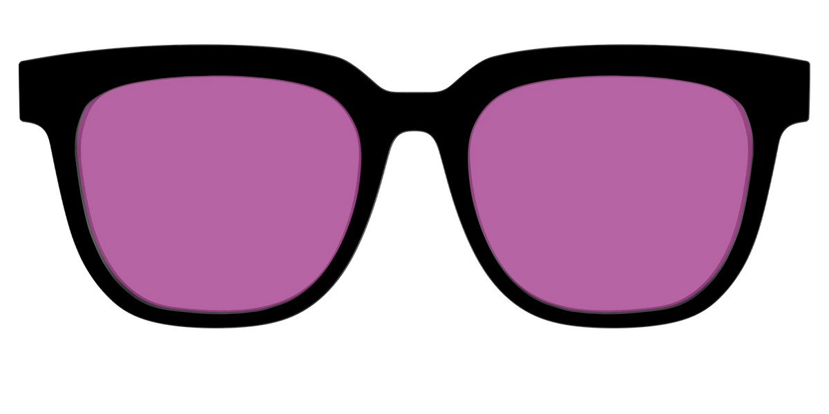 The Black with Violet Golf Lens