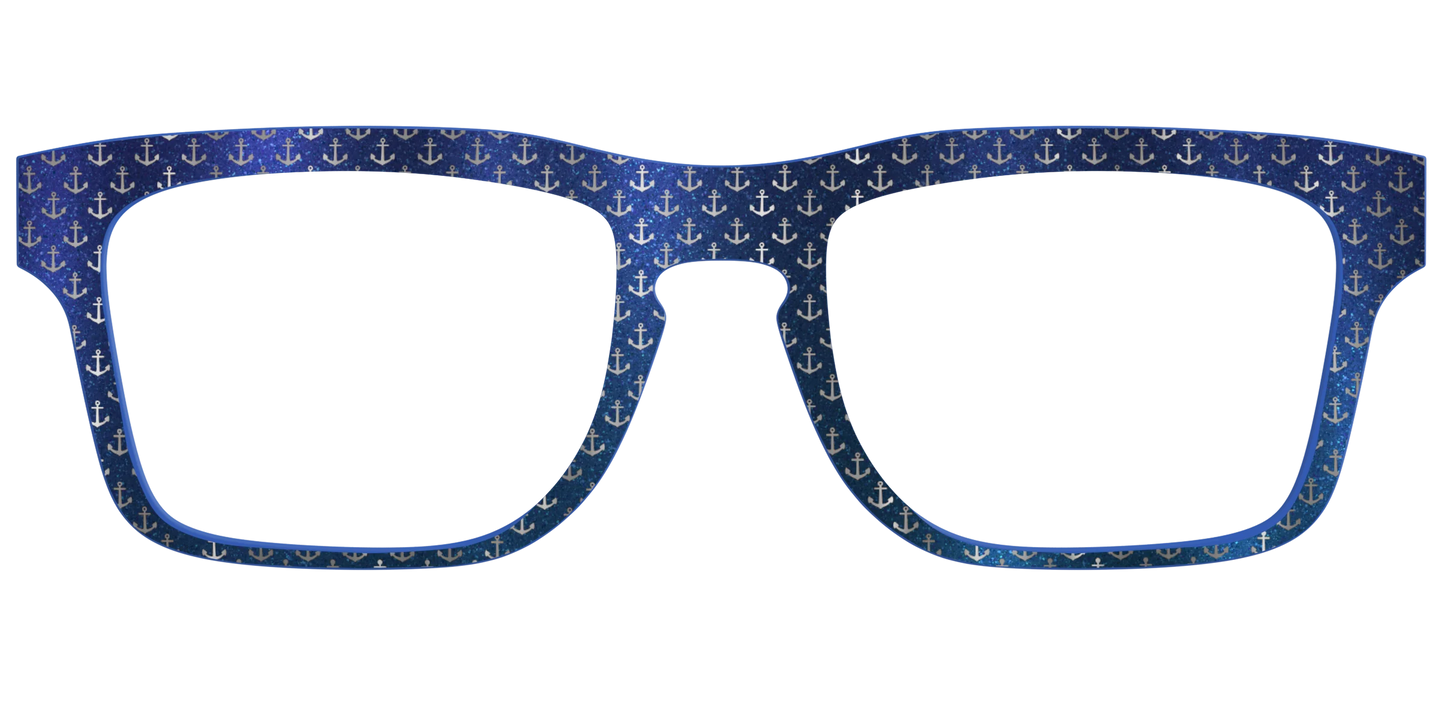 The Blue Shimmer with Silver Foil Anchors