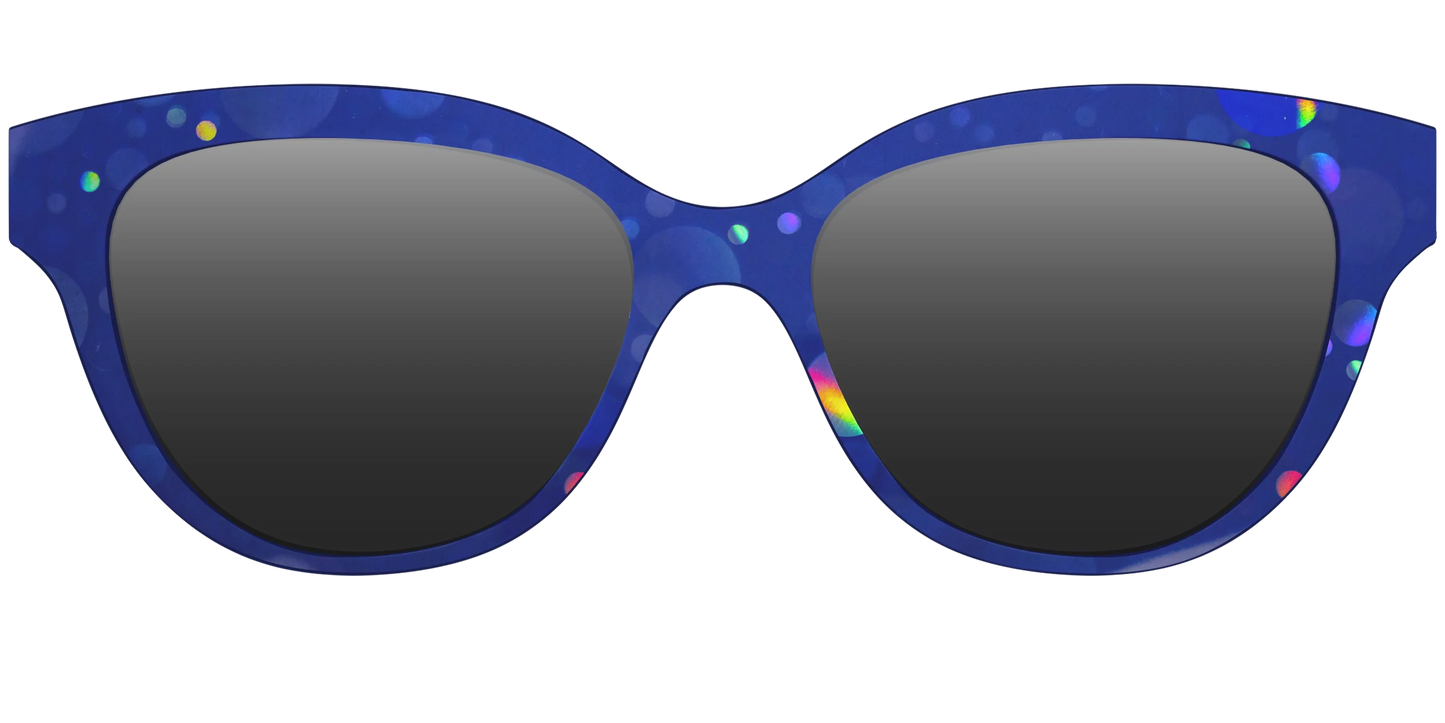 The Polarized Navy Holographic Bubbles Sun Top