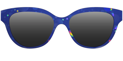 The Polarized Navy Holographic Bubbles Sun Top