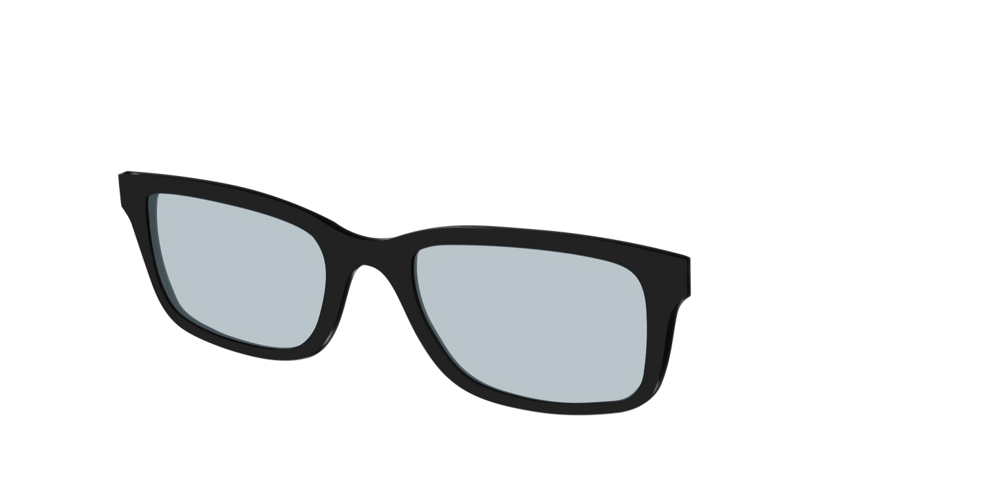 The Black With Slate Blue Lens