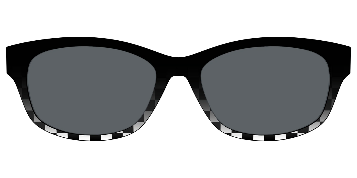 The Polarized Checkerboard Fade Sun Top