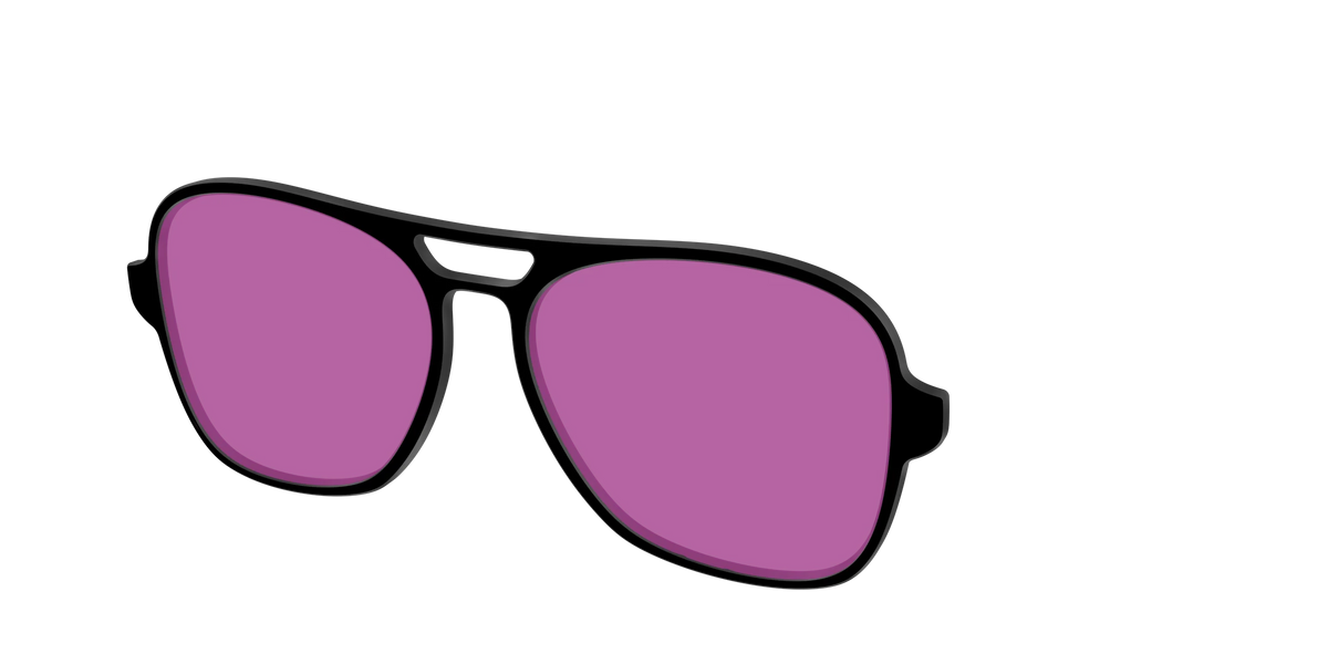 The Black with Violet Golf Lens