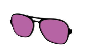 The Black with Violet Golf Lens