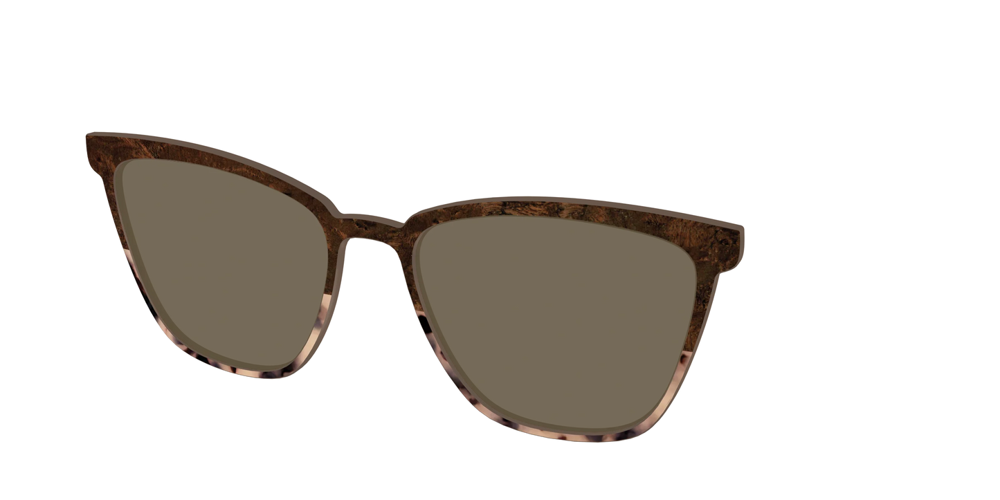 The Polarized Dark Oak Tortoise Split Sun Top