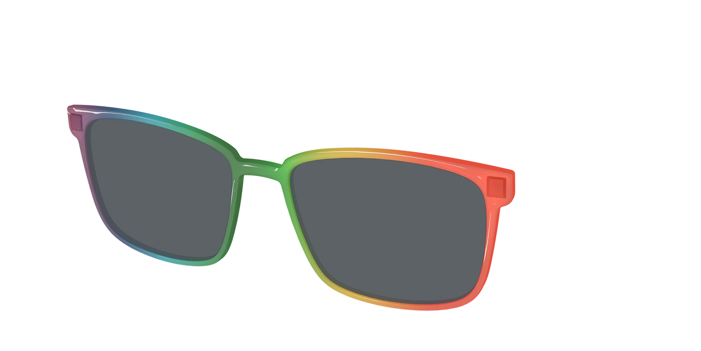 The Polarized Rainbow Gradient Sun Top