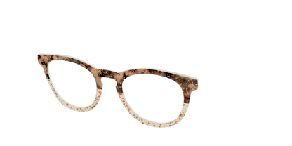 The Khaki Tortoise Crystal Split with Gold Flakes