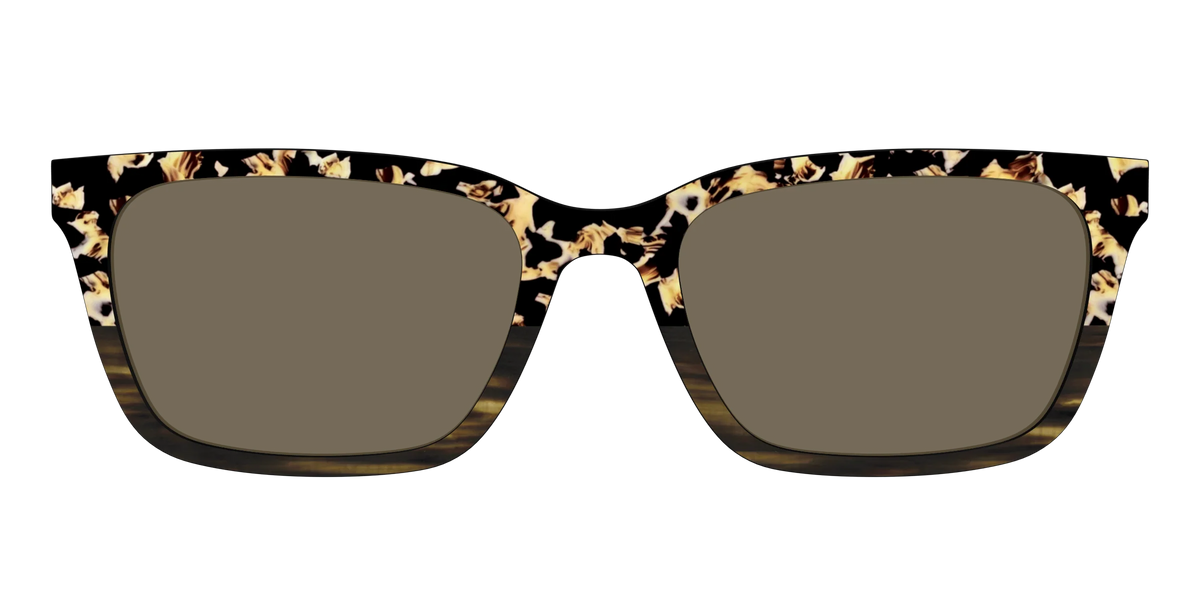 The Polarized Caramel Tortoise Horn Split Sun Top