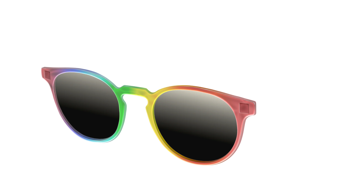 The Polarized Rainbow Gradient Sun Top