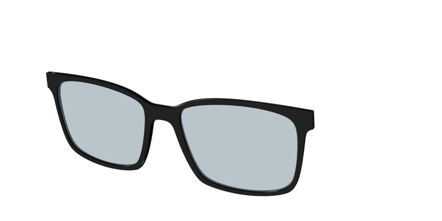 The Black With Slate Blue Lens