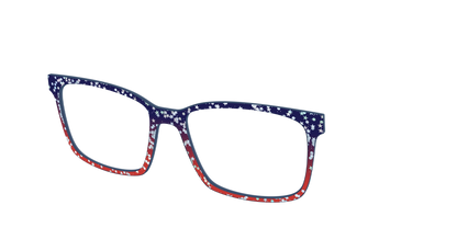 The Navy to Scarlet Gradient with Star Glitter