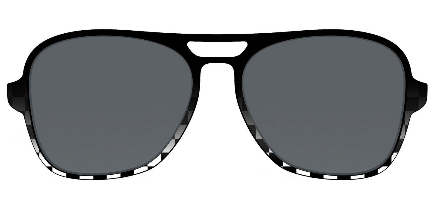 The Polarized Checkerboard Fade Sun Top