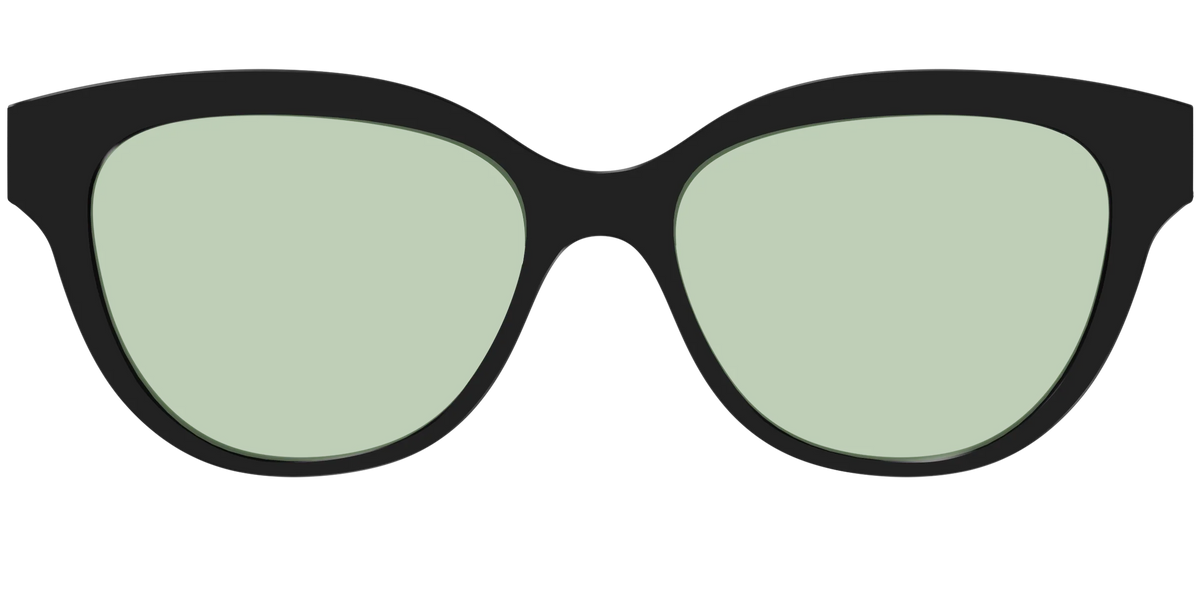 The Black With Sage Green Lens